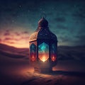 ai generated authentic arabic lantern for ramadan