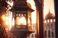ai generated authentic arabic lantern for ramadan