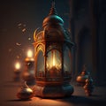 ai generated authentic arabic lantern for ramadan