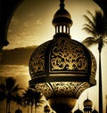 ai generated authentic arabic lantern for ramadan