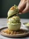 AI generated Avocado Delight, Gourmet Dessert Photography