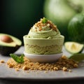 AI generated Avocado Delight, Gourmet Dessert Photography