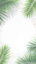 AI generated background with palmleaves Royalty Free Stock Photo
