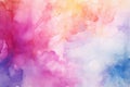 Ai generated beautiful delicate watercolor colored colorful background for various designs.