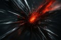 AI generated biomechanical explosion with molten red core sharp metallic structures dark futuristic atmosphere intense chaotic Royalty Free Stock Photo