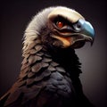 AI generated bird of prey on a gray background