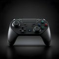 AI-Generated Black Video Game Controller with Buttons and Directional Pad Royalty Free Stock Photo