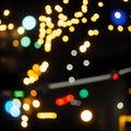 AI generated blurred image of colorful lights