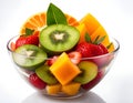 AI generated bowl of fresh fruit salad