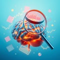 ai generated brain illustrations Royalty Free Stock Photo