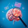 ai generated brain illustrations Royalty Free Stock Photo