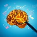 ai generated brain illustrations Royalty Free Stock Photo