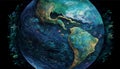 Planet Earth in AI Art by Van Renoir, Made with Generative AI