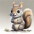 Bushy Tail Gray Squirrel