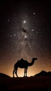 Silhouette of camel, Made with Generative AI