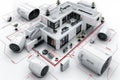 Advanced electronic defenses ensure high tech homes are equipped with secure home automation and effective precision detection.