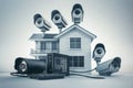 Implement advanced surveillance technology to safeguard home security with digital recording cameras and secure communication.