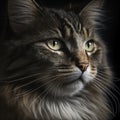 Ai generated cat portrait by midjourney Royalty Free Stock Photo