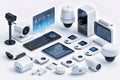 Secure urban camera operations with Security technology, integrating Internet team management, and real modern studio router setup