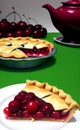 Cherry pie, juicy delicious cherry, AI Generated