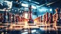 AI Generated Chess Challenge A Strategic and Concentrated Photo of Players Contemplating Their Moves Royalty Free Stock Photo