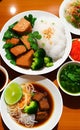 asian dishes china, india, vietnam, asia cuisine AI Generated