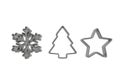 AI generated. Christmas Cookie Cutters on White Royalty Free Stock Photo