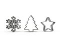 AI generated. Christmas Cookie Cutters on White Royalty Free Stock Photo