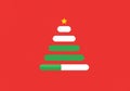 AI generated. Christmas Tree Progress Bar with Star Royalty Free Stock Photo