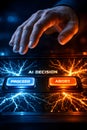 Artificial Intelligence Decision Interface Showing Human Control Over Critical System Outcomes Royalty Free Stock Photo