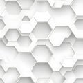 AI-generated Abstract White Hexagon Pattern Background Royalty Free Stock Photo