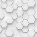 AI-generated Abstract White Hexagon Pattern Background Royalty Free Stock Photo