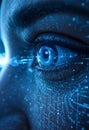 Biometric Eye Scan Technology Visualizing Digital Identity Mapping And Advanced Data Analysis Systems Royalty Free Stock Photo