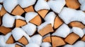 AI-generated Winter Snow Covered Firewood Stack Royalty Free Stock Photo