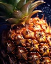 AI generated close up photo of juicy pineapple