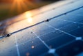 AI generated close-up of solar energy panel with advanced texture Royalty Free Stock Photo