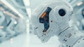 AI-generated Advanced AI Robot Head Profile Futuristic Technology Royalty Free Stock Photo
