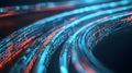 AI-generated Abstract Digital Data Stream Flow Royalty Free Stock Photo