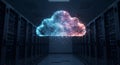 AI-Generated Cloud Server Visualization Royalty Free Stock Photo