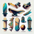 Skateboard Designs, Made with Generative AI