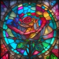 AI generated colored stained-glass