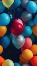 AI generated Colorful balloons background