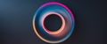 Colorful circular graphic design on dark background