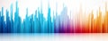 colorful wavy rhythmic equalizer background with different heights of pillars Royalty Free Stock Photo