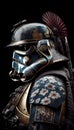 Vintage Punk Samurai Stormtrooper: A Hyper Detailed Digital Composition Made with Generative AI