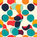 AI-generated Vibrant Abstract Circles Pattern Background Royalty Free Stock Photo