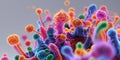 Colorful Representation of Bacterial Growth in Abstract Form