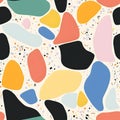 AI-generated Colorful Terrazzo Pattern Abstract Shapes Royalty Free Stock Photo