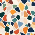 AI-generated Colorful Terrazzo Pattern Abstract Shapes Background Royalty Free Stock Photo