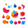 colorful vector set of holi design elements